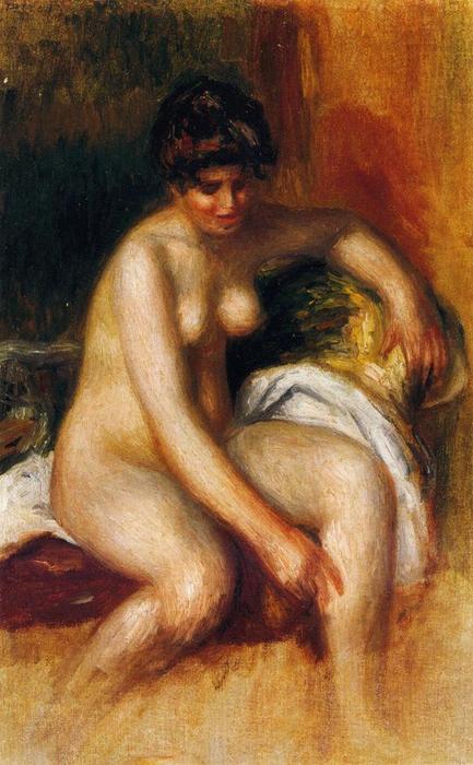 Wikoo.org - موسوعة الفنون الجميلة - اللوحة، العمل الفني Pierre-Auguste Renoir - Woman in an Interior