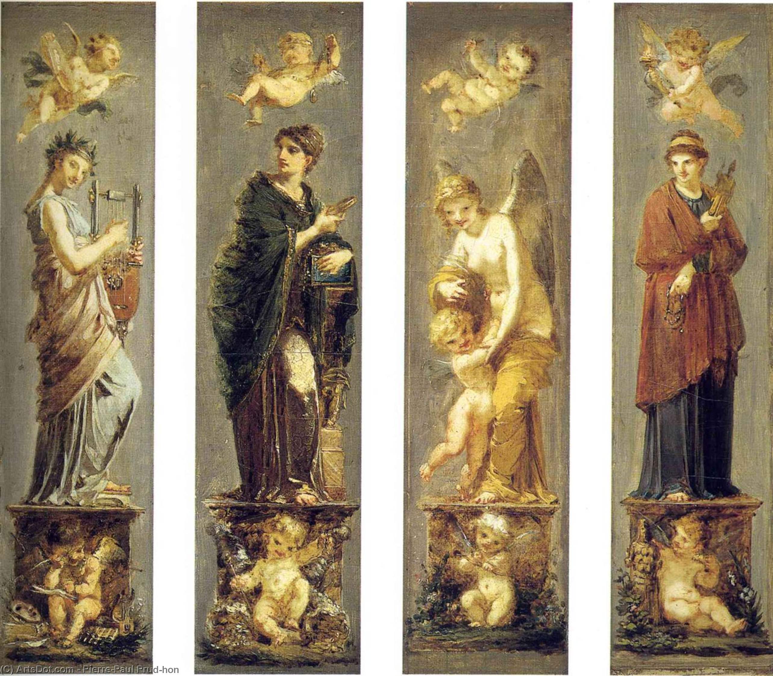 WikiOO.org - Encyclopedia of Fine Arts - Lukisan, Artwork Pierre-Paul Prud'hon - Arts, Wealth, Pleasure and Philosophy