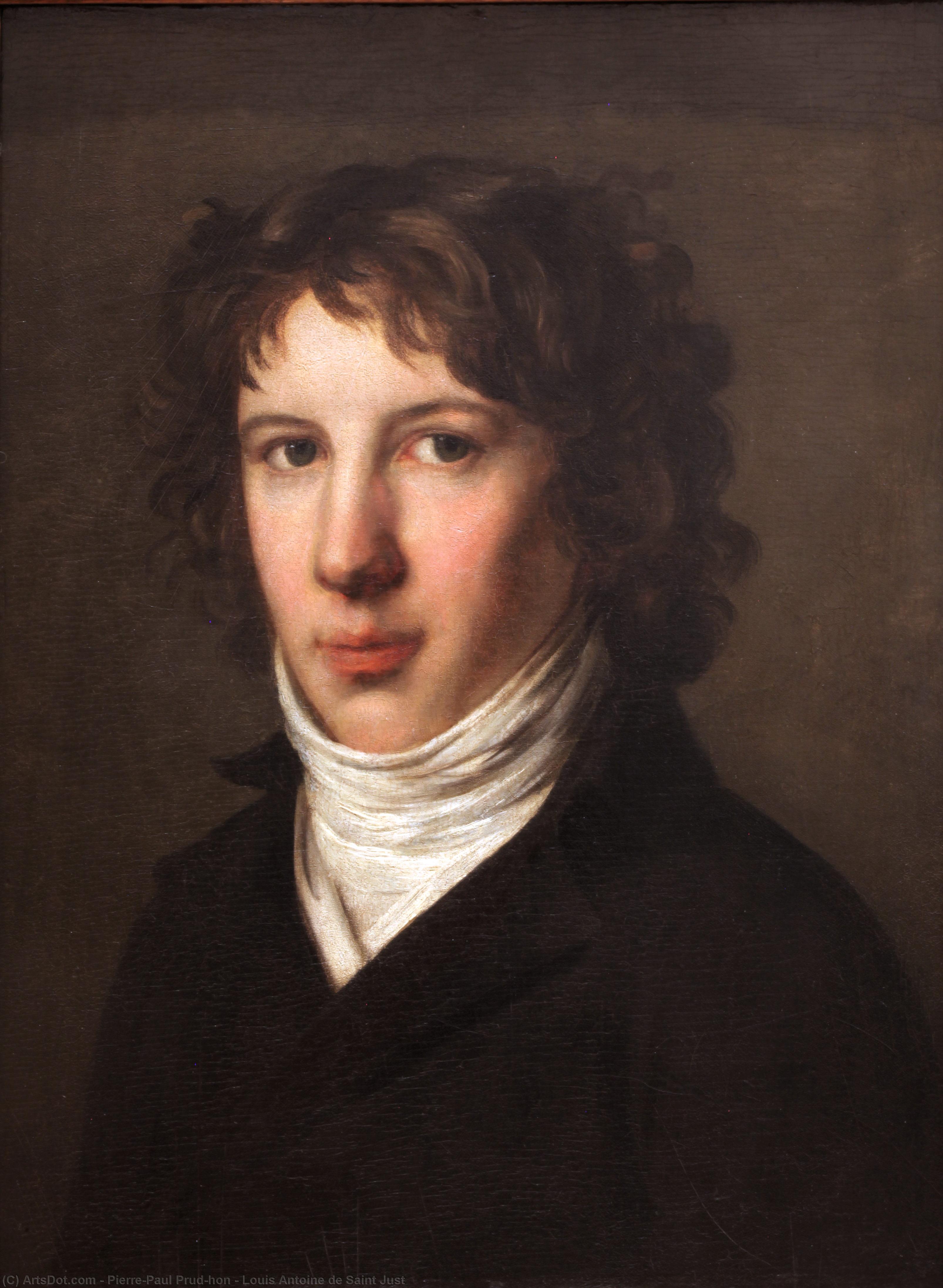 WikiOO.org - Encyclopedia of Fine Arts - Maalaus, taideteos Pierre-Paul Prud'hon - Louis Antoine de Saint Just
