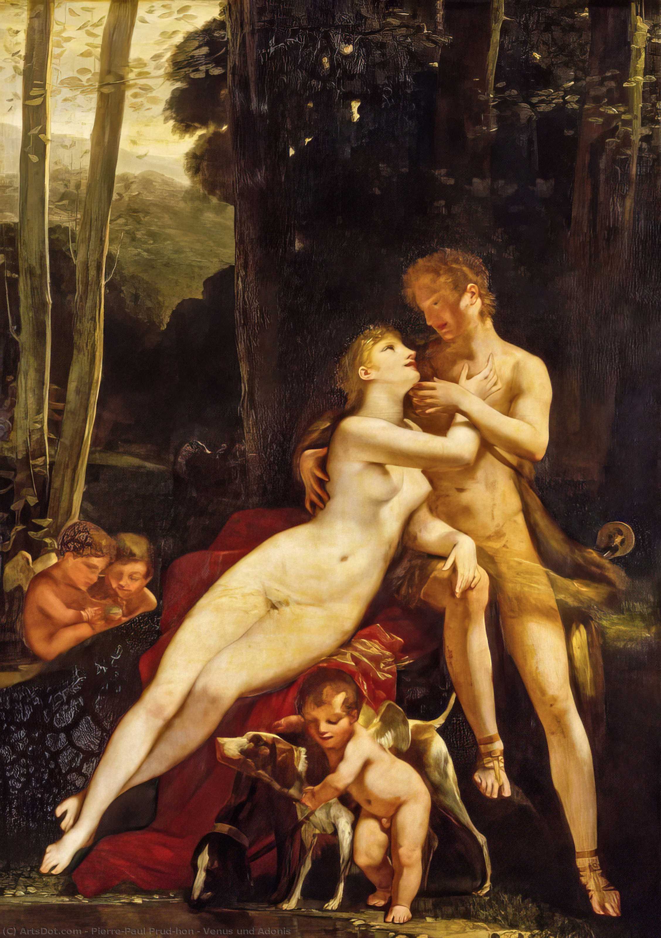 Wikioo.org – L'Encyclopédie des Beaux Arts - Peinture, Oeuvre de Pierre-Paul Prud'hon - Venus und Adonis