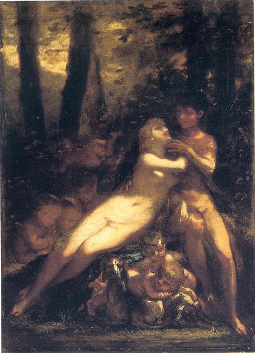 Wikioo.org - The Encyclopedia of Fine Arts - Painting, Artwork by Pierre-Paul Prud'hon - Study for '' Venus And Adonis''