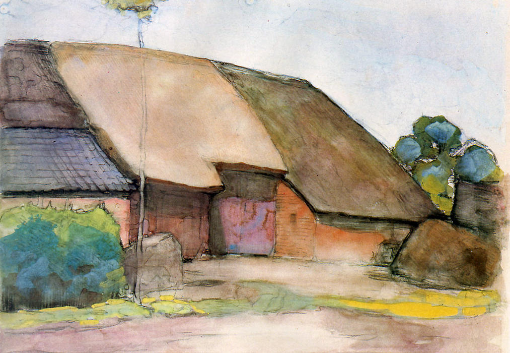 WikiOO.org - Енциклопедия за изящни изкуства - Живопис, Произведения на изкуството Piet Mondrian - Farm Sun
