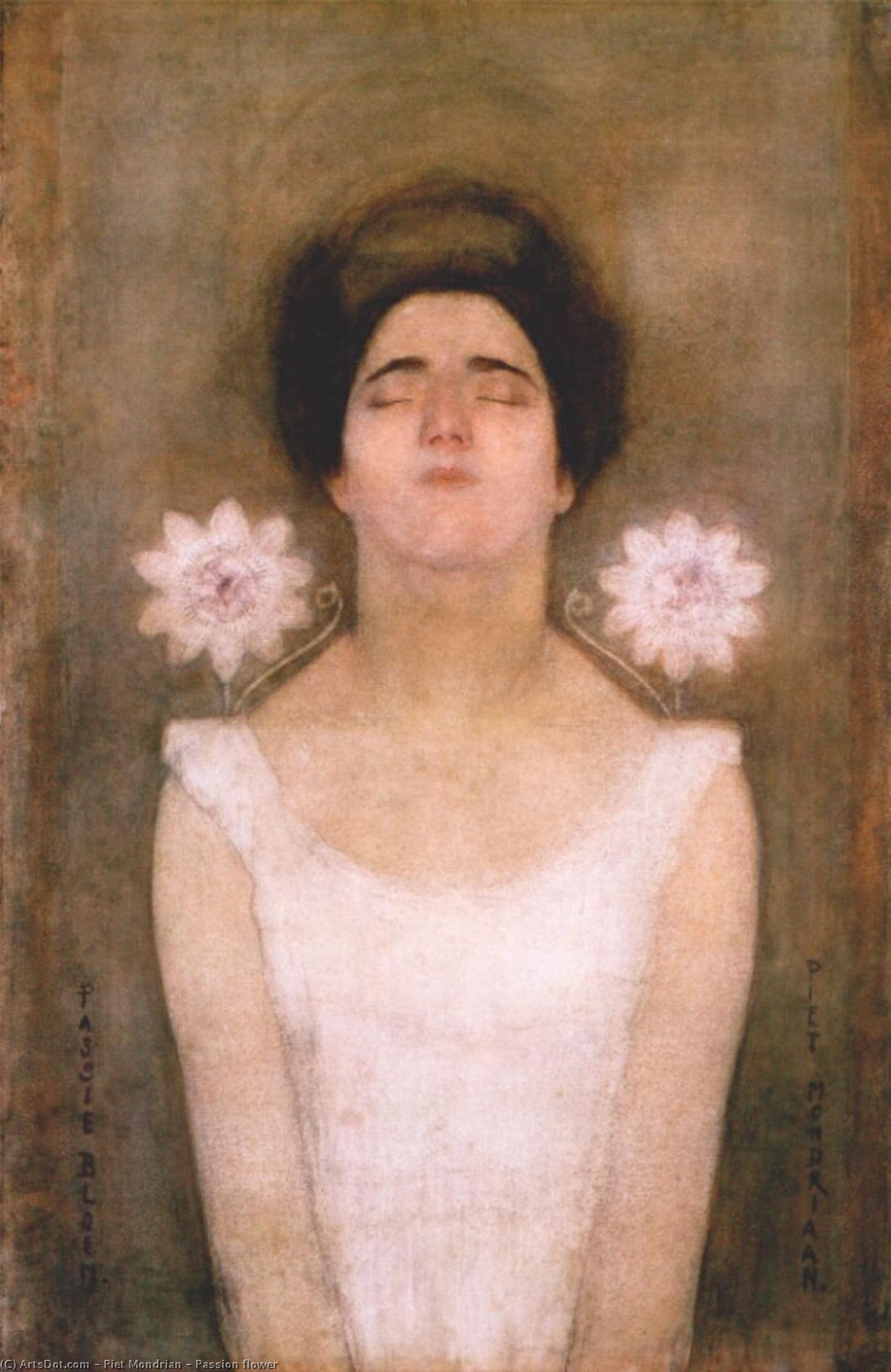 WikiOO.org - אנציקלופדיה לאמנויות יפות - ציור, יצירות אמנות Piet Mondrian - Passion flower