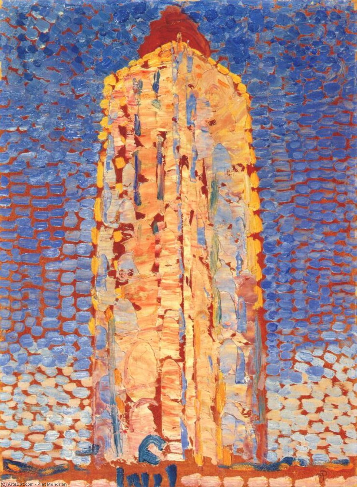 Wikioo.org - The Encyclopedia of Fine Arts - Painting, Artwork by Piet Mondrian - Lighthouse in Westkapelle
