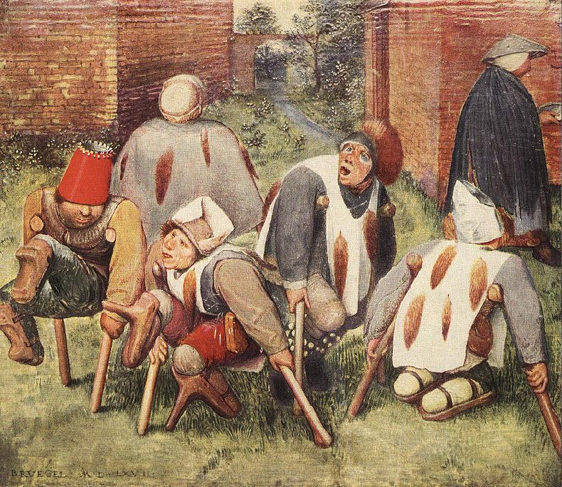 Wikioo.org - Bách khoa toàn thư về mỹ thuật - Vẽ tranh, Tác phẩm nghệ thuật Pieter Bruegel The Elder - The Beggars