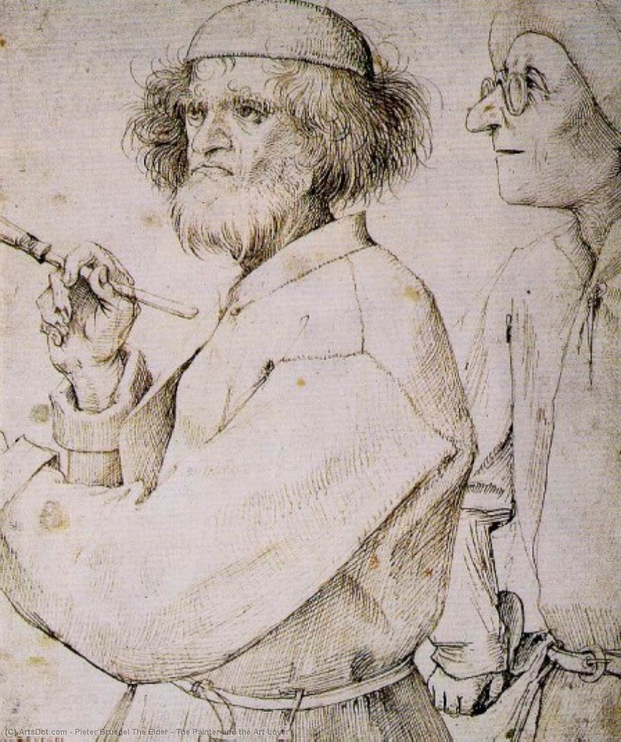 WikiOO.org - Enciklopedija likovnih umjetnosti - Slikarstvo, umjetnička djela Pieter Bruegel The Elder - The Painter and the Art Lover