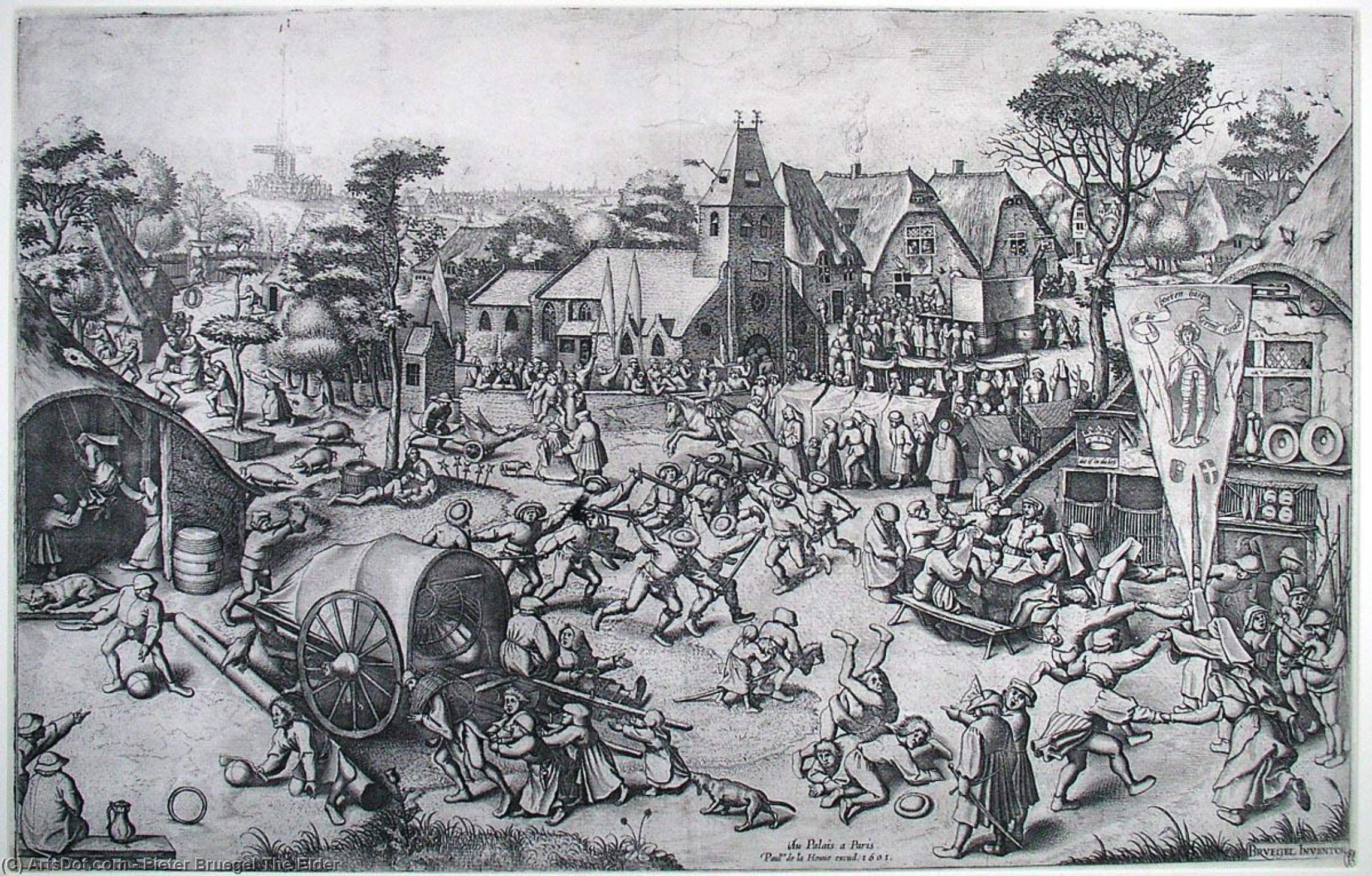 WikiOO.org - Enciklopedija likovnih umjetnosti - Slikarstvo, umjetnička djela Pieter Bruegel The Elder - The Fair on St. George's Day