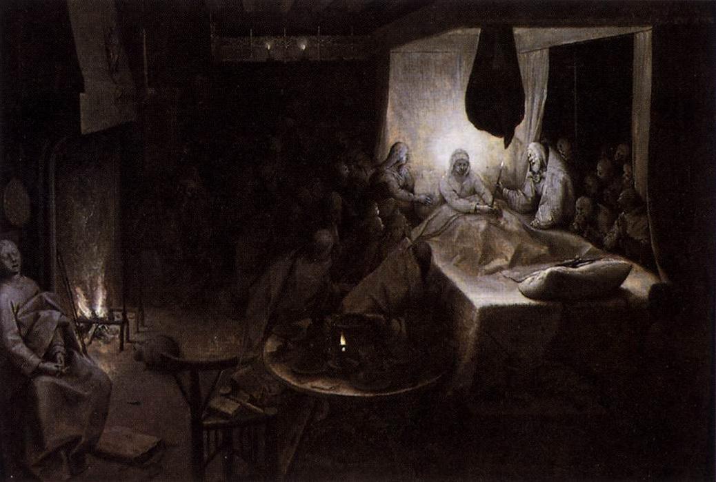 WikiOO.org - Encyclopedia of Fine Arts - Lukisan, Artwork Pieter Bruegel The Elder - The Death of the Virgin
