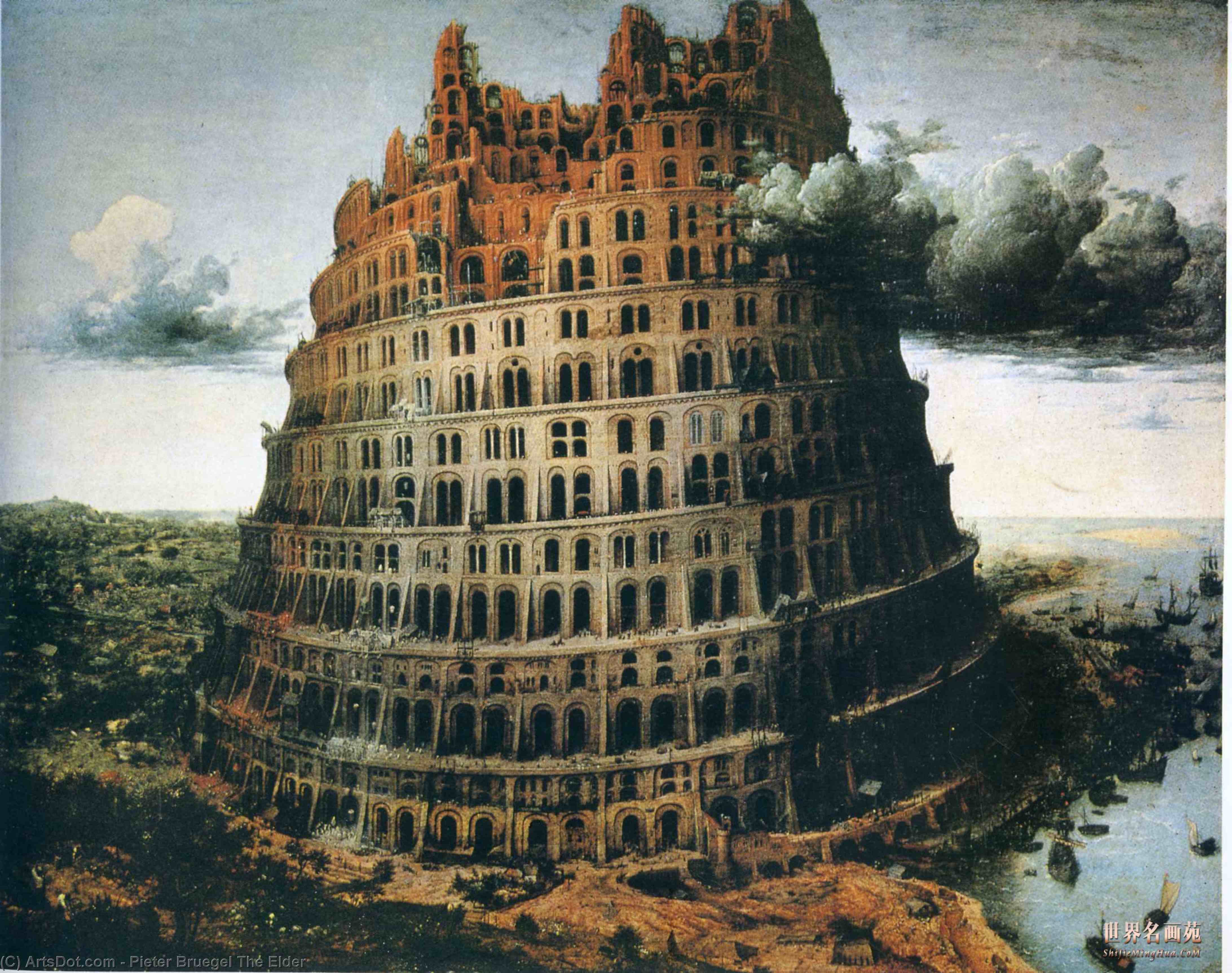 WikiOO.org - Encyclopedia of Fine Arts - Maleri, Artwork Pieter Bruegel The Elder - The ''Little'' Tower of Babel