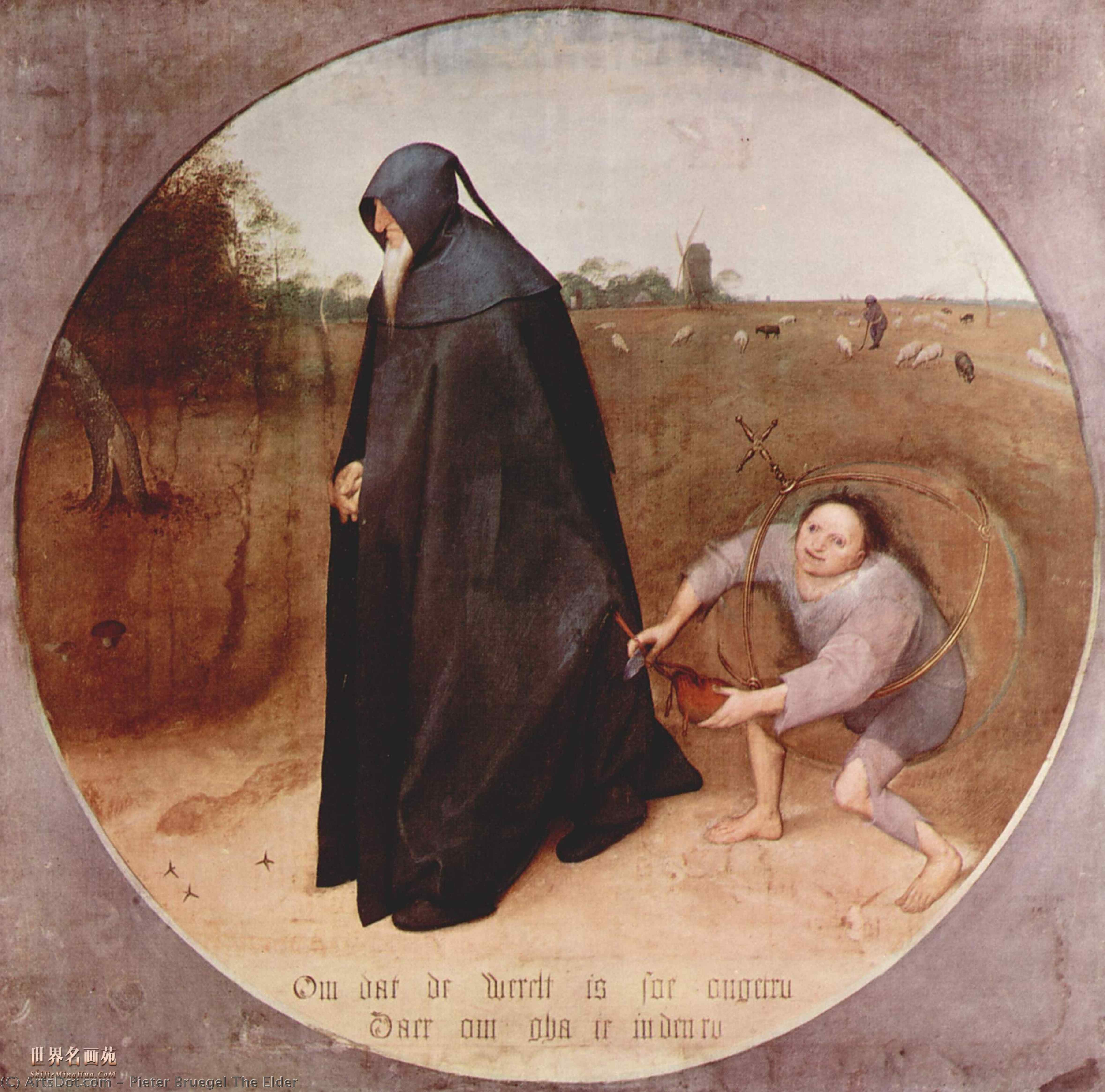 Wikoo.org - موسوعة الفنون الجميلة - اللوحة، العمل الفني Pieter Bruegel The Elder - Misanthrope
