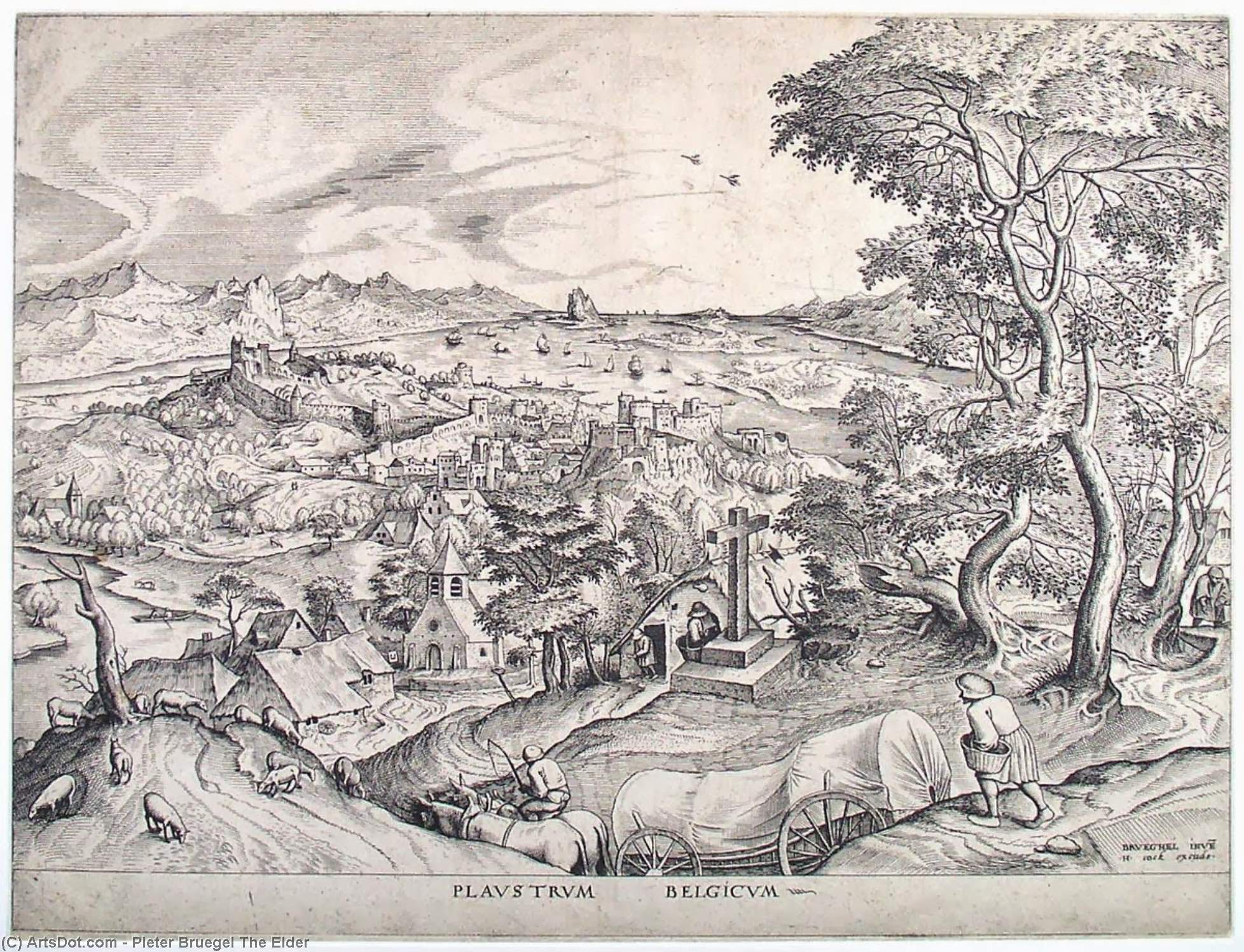 WikiOO.org - Enciklopedija likovnih umjetnosti - Slikarstvo, umjetnička djela Pieter Bruegel The Elder - The cart, the Belgic