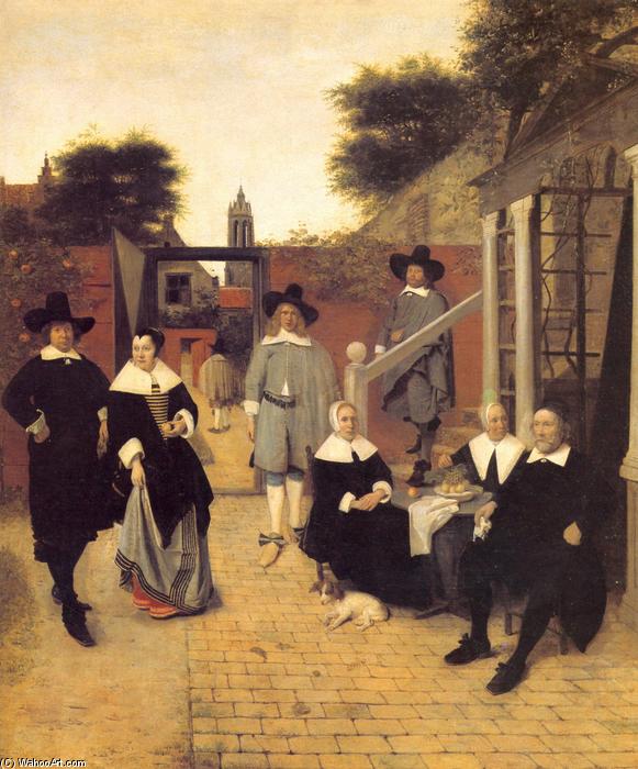 WikiOO.org - Encyclopedia of Fine Arts - Maalaus, taideteos Pieter De Hooch - Dutch family