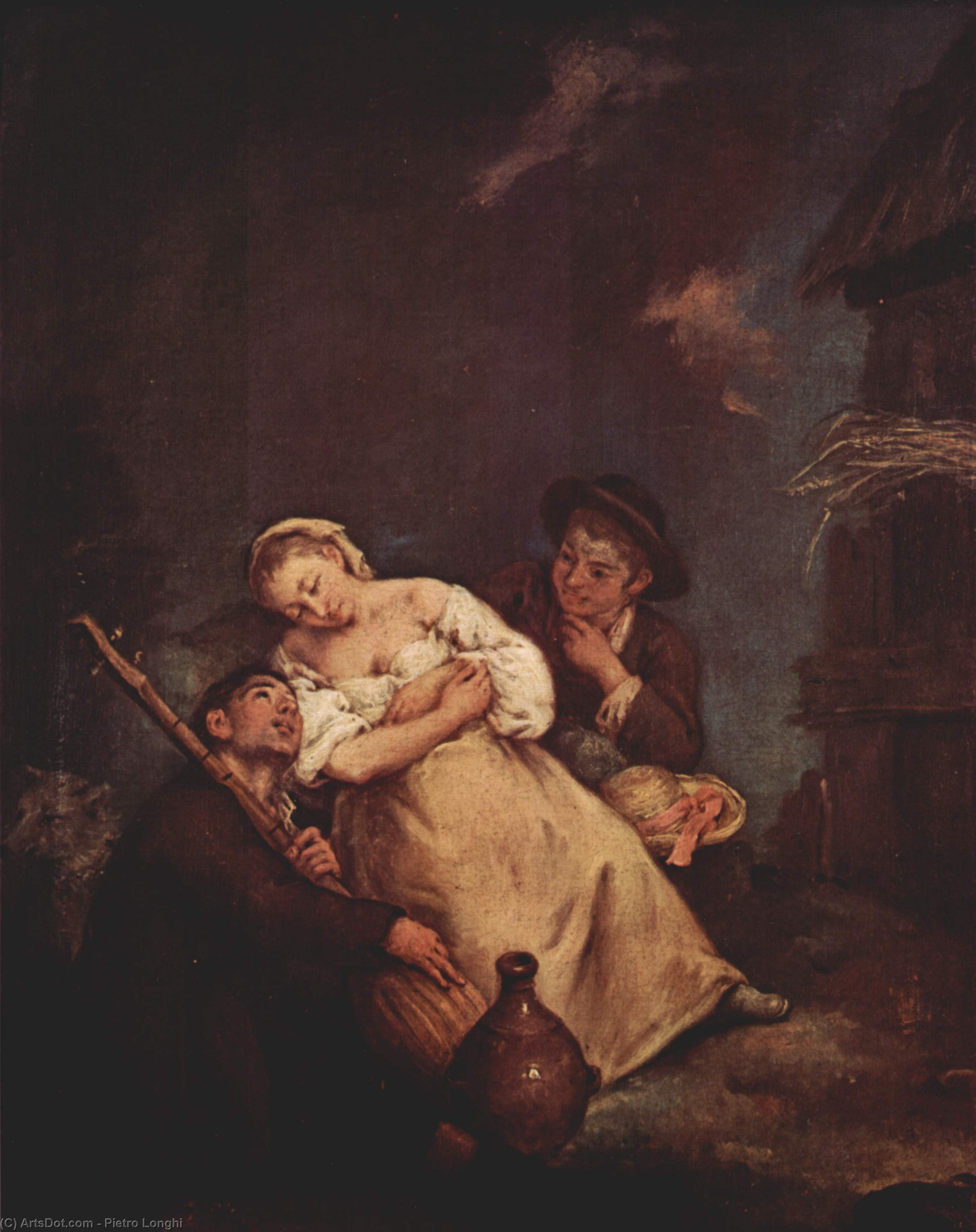 WikiOO.org - Енциклопедия за изящни изкуства - Живопис, Произведения на изкуството Pietro Longhi - The sleeping woman