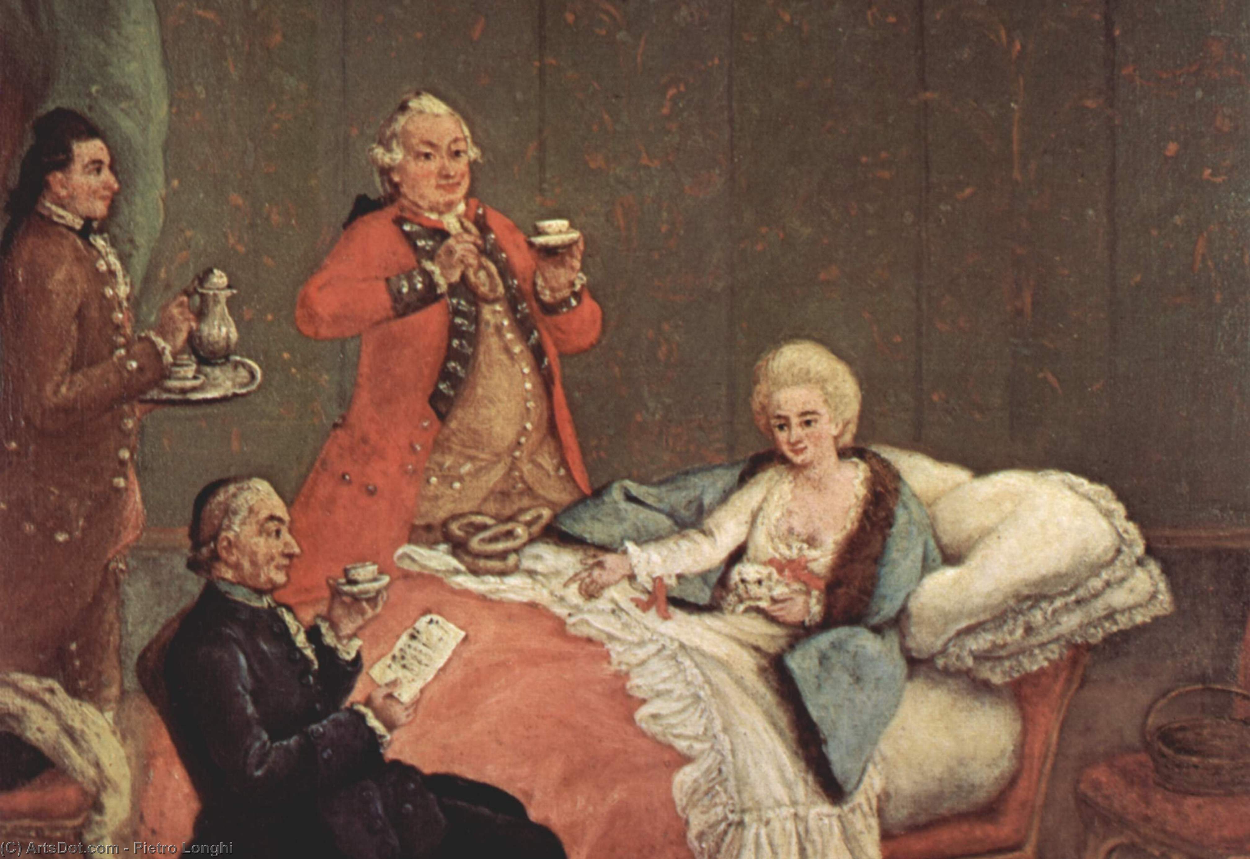 Wikioo.org - The Encyclopedia of Fine Arts - Painting, Artwork by Pietro Longhi - Early Morning Chocolate