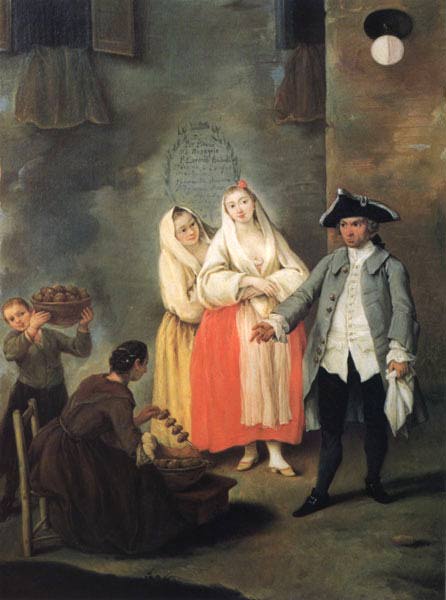 Wikioo.org - The Encyclopedia of Fine Arts - Painting, Artwork by Pietro Longhi - The Seller of Fritters