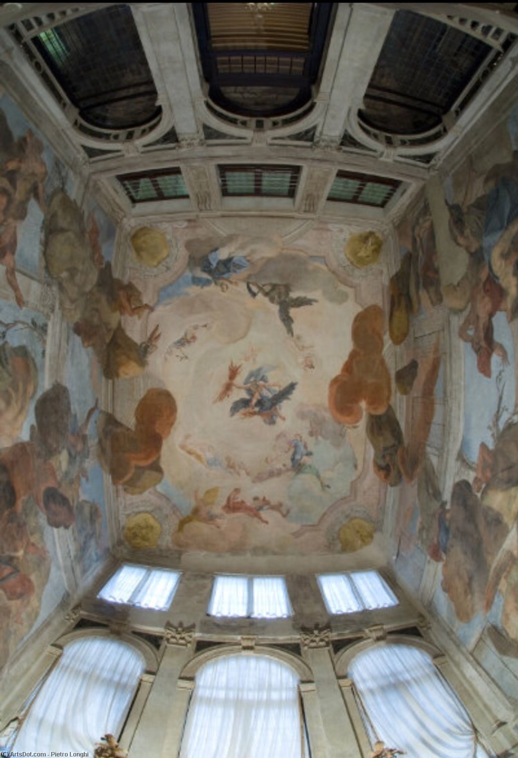 WikiOO.org - Encyclopedia of Fine Arts - Schilderen, Artwork Pietro Longhi - Fall of the Giants