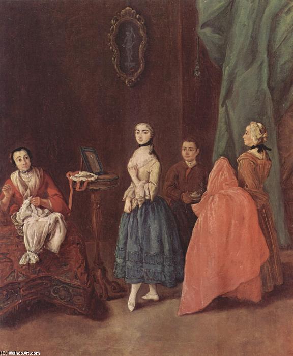 Wikioo.org - The Encyclopedia of Fine Arts - Painting, Artwork by Pietro Longhi - Lady at the Dressmaker