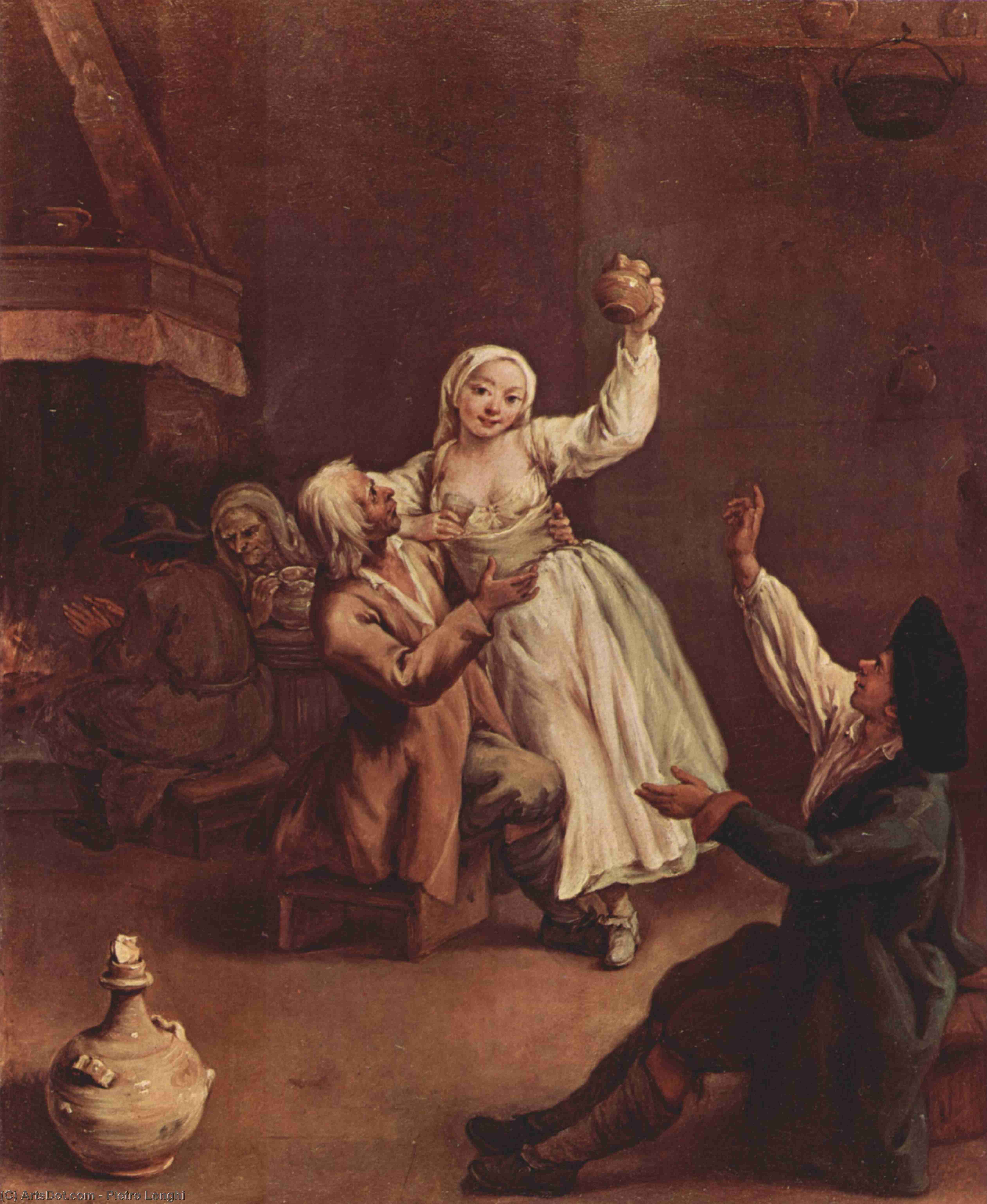 Wikioo.org - The Encyclopedia of Fine Arts - Painting, Artwork by Pietro Longhi - The Happy Couple