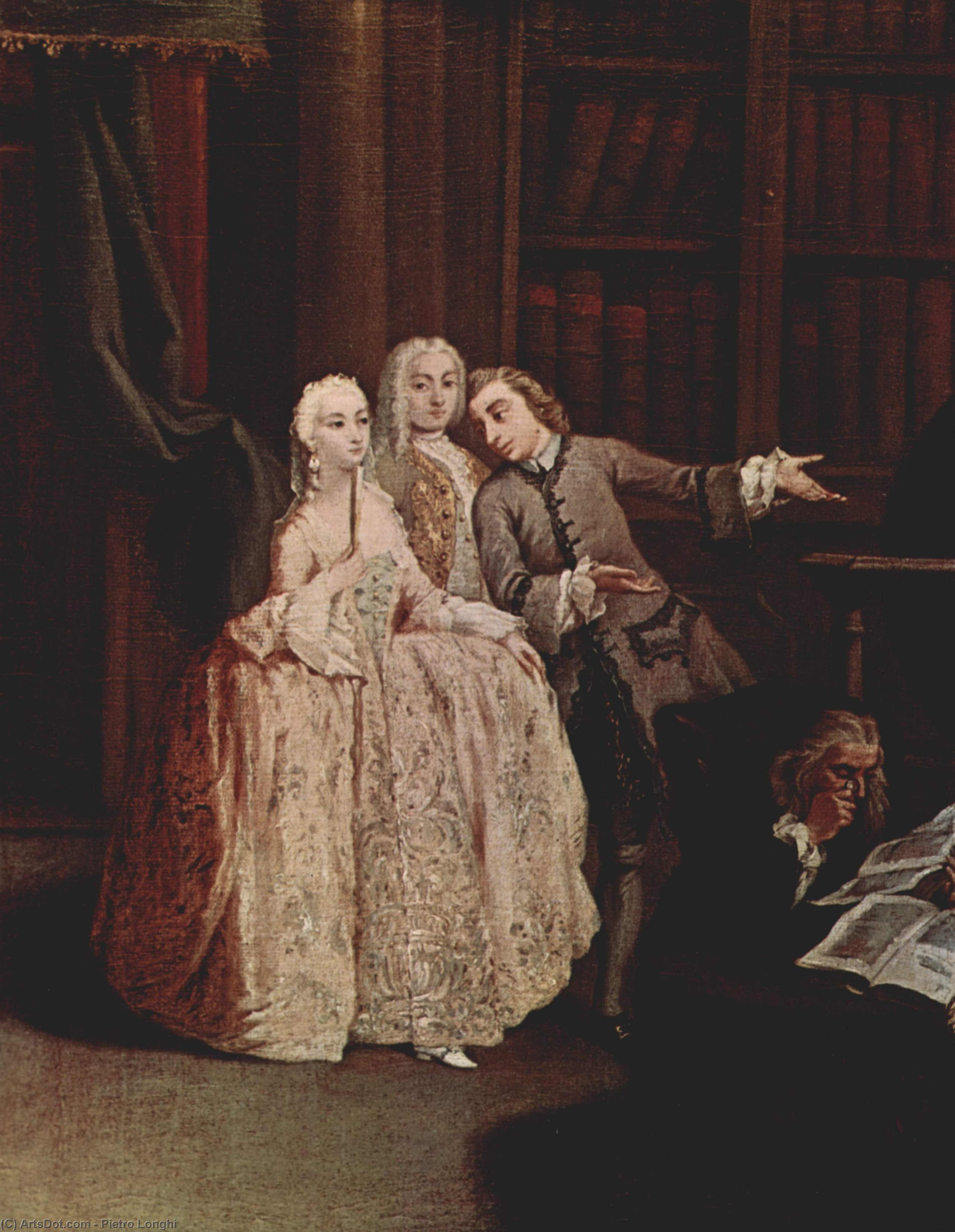 Wikioo.org - The Encyclopedia of Fine Arts - Painting, Artwork by Pietro Longhi - Visit to a library
