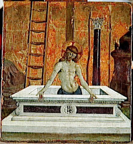 Wikioo.org - The Encyclopedia of Fine Arts - Painting, Artwork by Vannucci Pietro (Le Perugin) - Dead Christ at the tomb