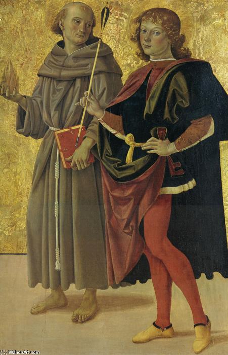 Wikioo.org - The Encyclopedia of Fine Arts - Painting, Artwork by Vannucci Pietro (Le Perugin) - St. Anthony of Padua and St. Sebastian