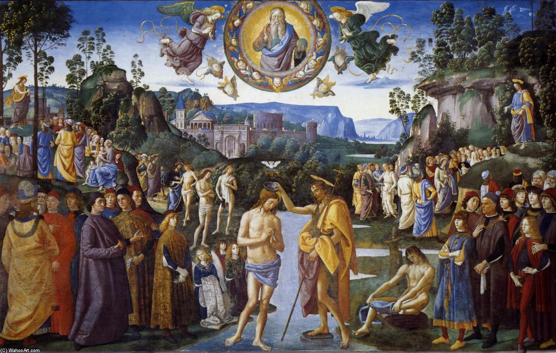 Wikioo.org – L'Encyclopédie des Beaux Arts - Peinture, Oeuvre de Vannucci Pietro (Le Perugin) - Baptême du Christ