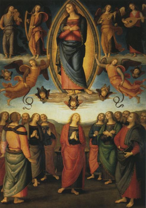 Wikioo.org - The Encyclopedia of Fine Arts - Painting, Artwork by Vannucci Pietro (Le Perugin) - Polyptych Annunziata (Assumption of Mary)