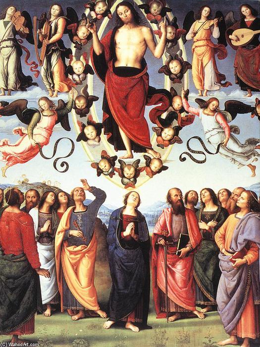Wikioo.org - The Encyclopedia of Fine Arts - Painting, Artwork by Vannucci Pietro (Le Perugin) - The Ascension of Christ
