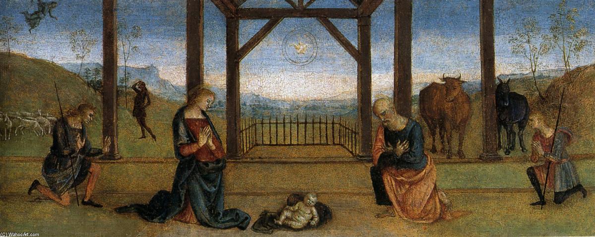 WikiOO.org - Enciclopédia das Belas Artes - Pintura, Arte por Vannucci Pietro (Le Perugin) - Pala di Corciano (Nativity)