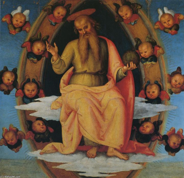WikiOO.org - 百科事典 - 絵画、アートワーク Vannucci Pietro (Le Perugin) - パラジサントアゴスティーノ（主の祝福）