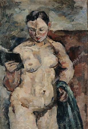 Wikioo.org - The Encyclopedia of Fine Arts - Painting, Artwork by Pyotr Konchalovsky - A girl with a book