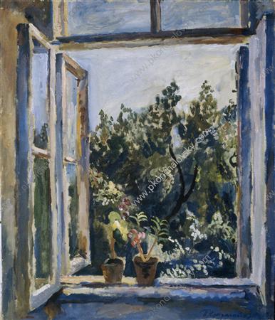 Wikioo.org - The Encyclopedia of Fine Arts - Painting, Artwork by Pyotr Konchalovsky - The window. Balsams.