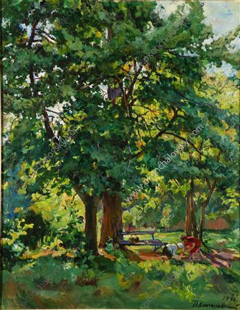 Wikioo.org - The Encyclopedia of Fine Arts - Painting, Artwork by Pyotr Konchalovsky - In the park