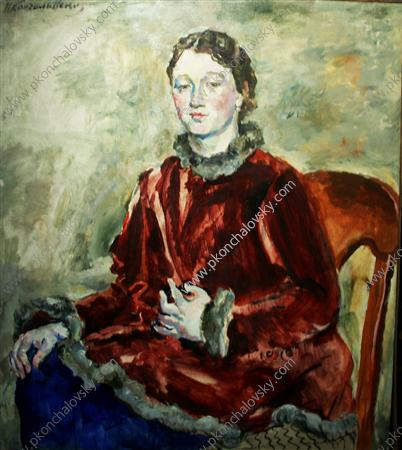 Wikioo.org - The Encyclopedia of Fine Arts - Painting, Artwork by Pyotr Konchalovsky - A girl in a velvet coat