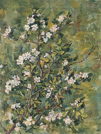 Wikioo.org - Bách khoa toàn thư về mỹ thuật - Vẽ tranh, Tác phẩm nghệ thuật Pyotr Konchalovsky - Flowering apple branch