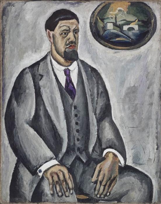 Wikioo.org – L'Encyclopédie des Beaux Arts - Peinture, Oeuvre de Pyotr Konchalovsky - auto portrait en gris