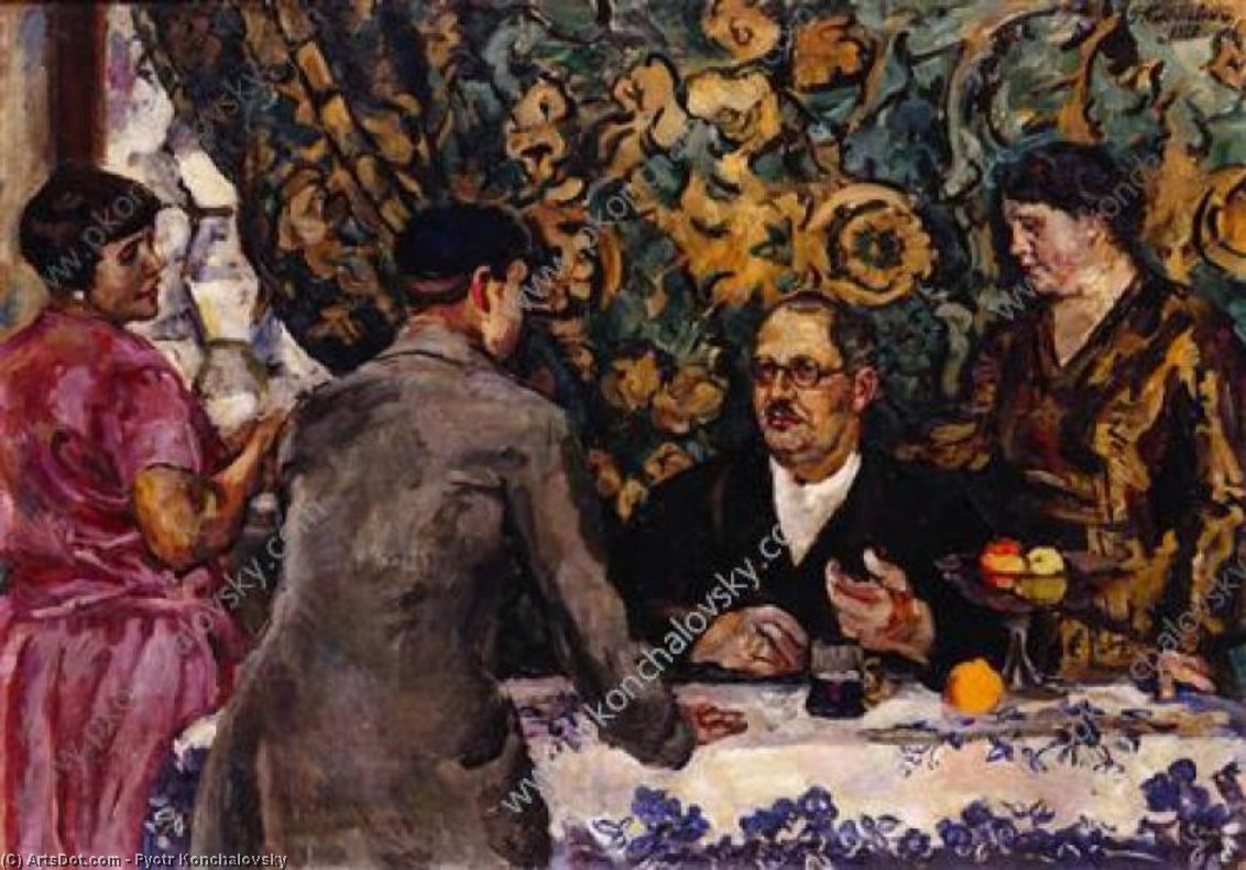 Wikioo.org - The Encyclopedia of Fine Arts - Painting, Artwork by Pyotr Konchalovsky - Misha, go out for a beer