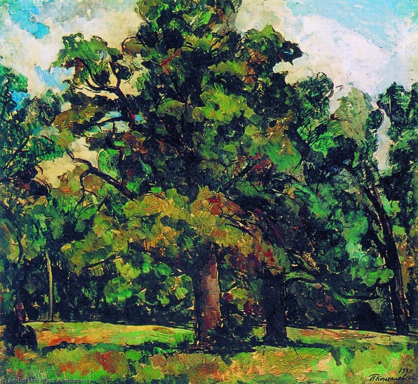 WikiOO.org - Εγκυκλοπαίδεια Καλών Τεχνών - Ζωγραφική, έργα τέχνης Pyotr Konchalovsky - On the lawn