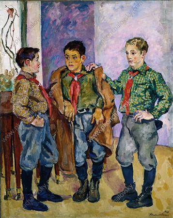 Wikioo.org - The Encyclopedia of Fine Arts - Painting, Artwork by Pyotr Konchalovsky - Three Spanish boys