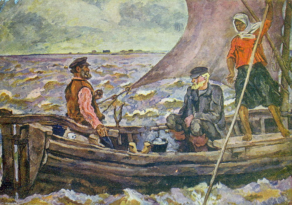 Wikioo.org - Bách khoa toàn thư về mỹ thuật - Vẽ tranh, Tác phẩm nghệ thuật Pyotr Konchalovsky - At the Ilmen lake