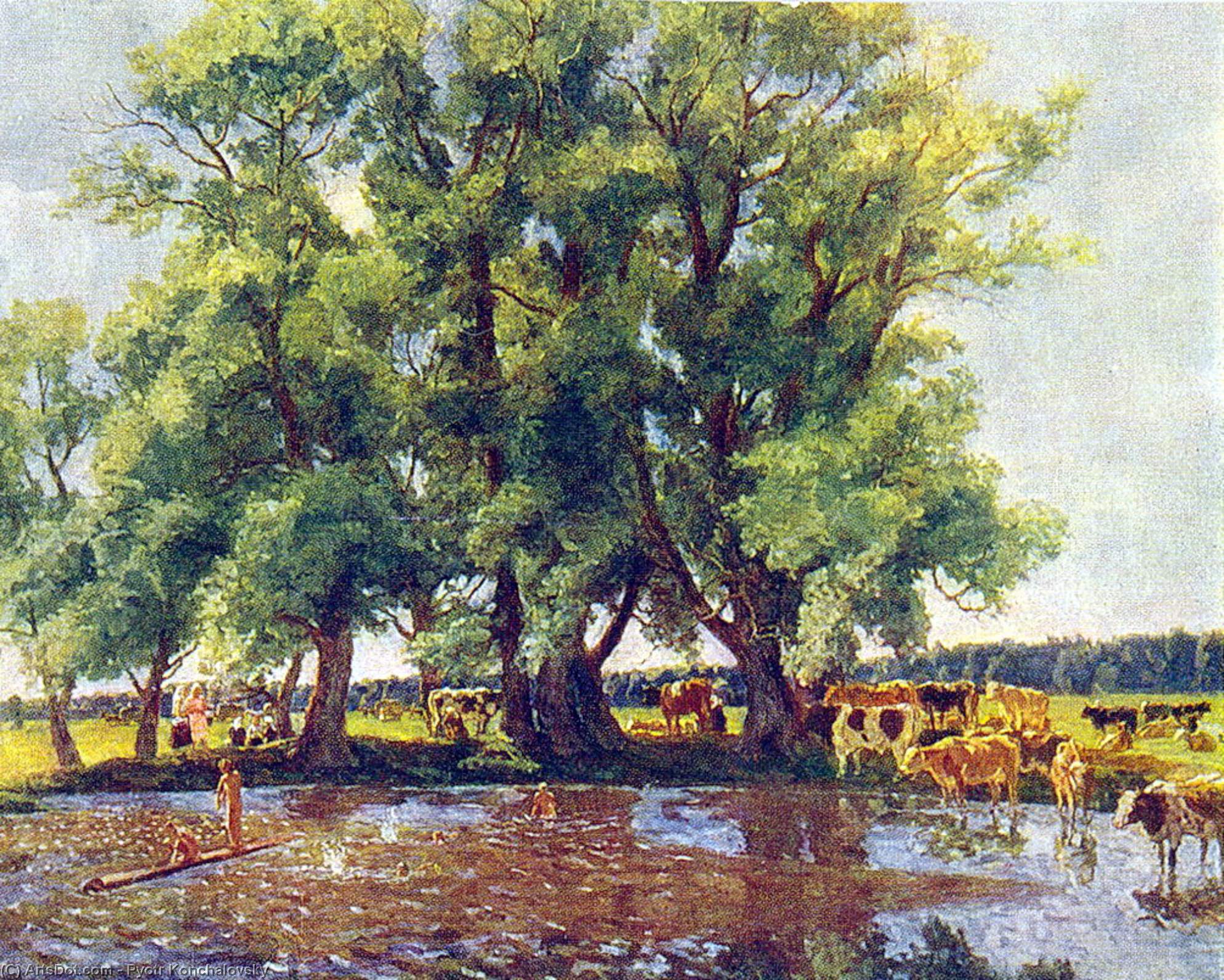 Wikioo.org - The Encyclopedia of Fine Arts - Painting, Artwork by Pyotr Konchalovsky - At midday