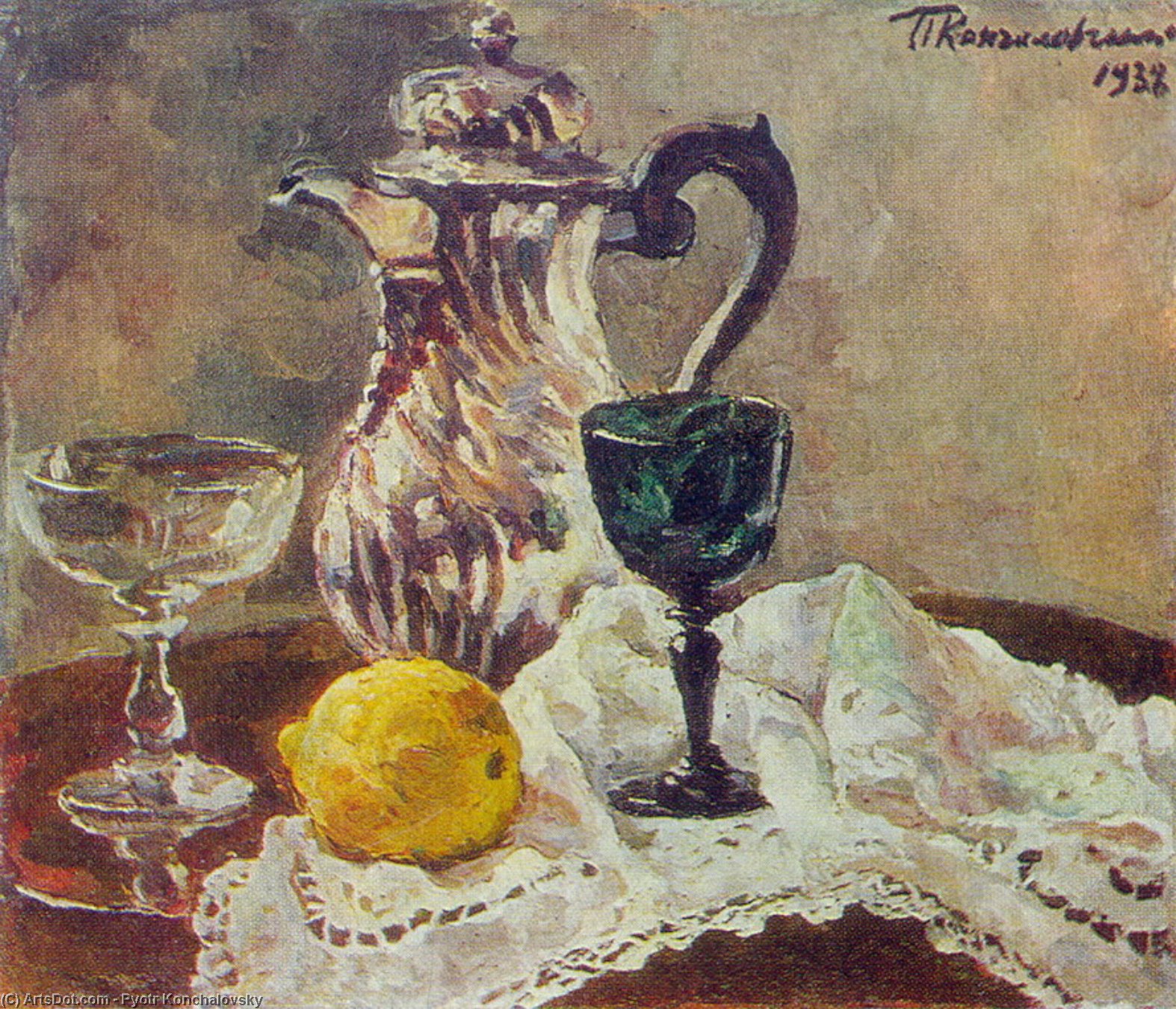 Wikioo.org - The Encyclopedia of Fine Arts - Painting, Artwork by Pyotr Konchalovsky - Silver and Crystal