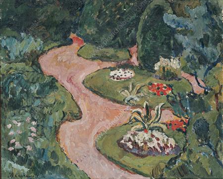 WikiOO.org - Güzel Sanatlar Ansiklopedisi - Resim, Resimler Pyotr Konchalovsky - Flower-garden
