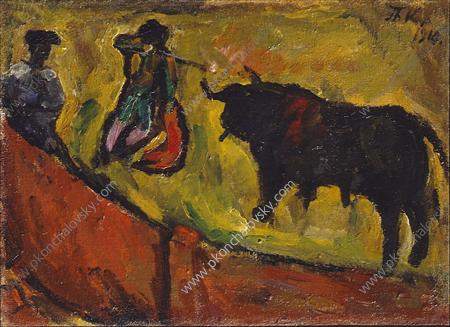 Wikioo.org - The Encyclopedia of Fine Arts - Painting, Artwork by Pyotr Konchalovsky - Bullfight. Study.