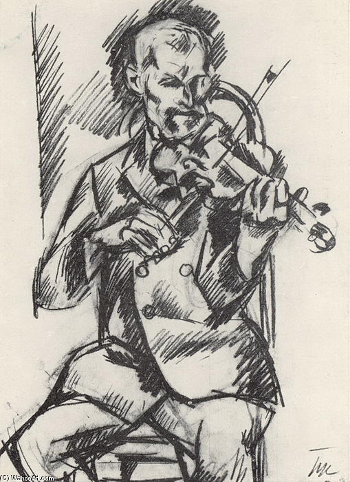 WikiOO.org - Encyclopedia of Fine Arts - Maleri, Artwork Pyotr Konchalovsky - Violinist