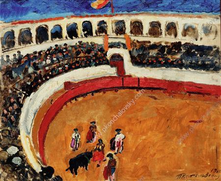 Wikioo.org - The Encyclopedia of Fine Arts - Painting, Artwork by Pyotr Konchalovsky - Bullfight in Sevilla
