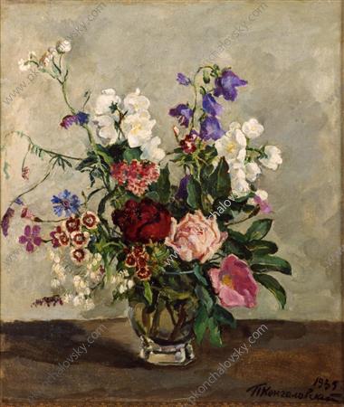 Wikioo.org - The Encyclopedia of Fine Arts - Painting, Artwork by Pyotr Konchalovsky - Still Life. The Dutch bouquet.