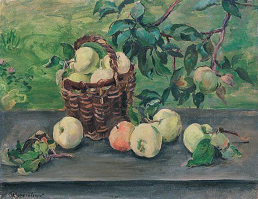Wikioo.org - The Encyclopedia of Fine Arts - Painting, Artwork by Pyotr Konchalovsky - Apples on the window