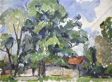 WikiOO.org - Encyclopedia of Fine Arts - Maleri, Artwork Pyotr Konchalovsky - At the barn