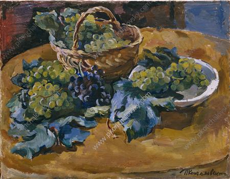 Wikioo.org - The Encyclopedia of Fine Arts - Painting, Artwork by Pyotr Konchalovsky - Still Life. Grape.